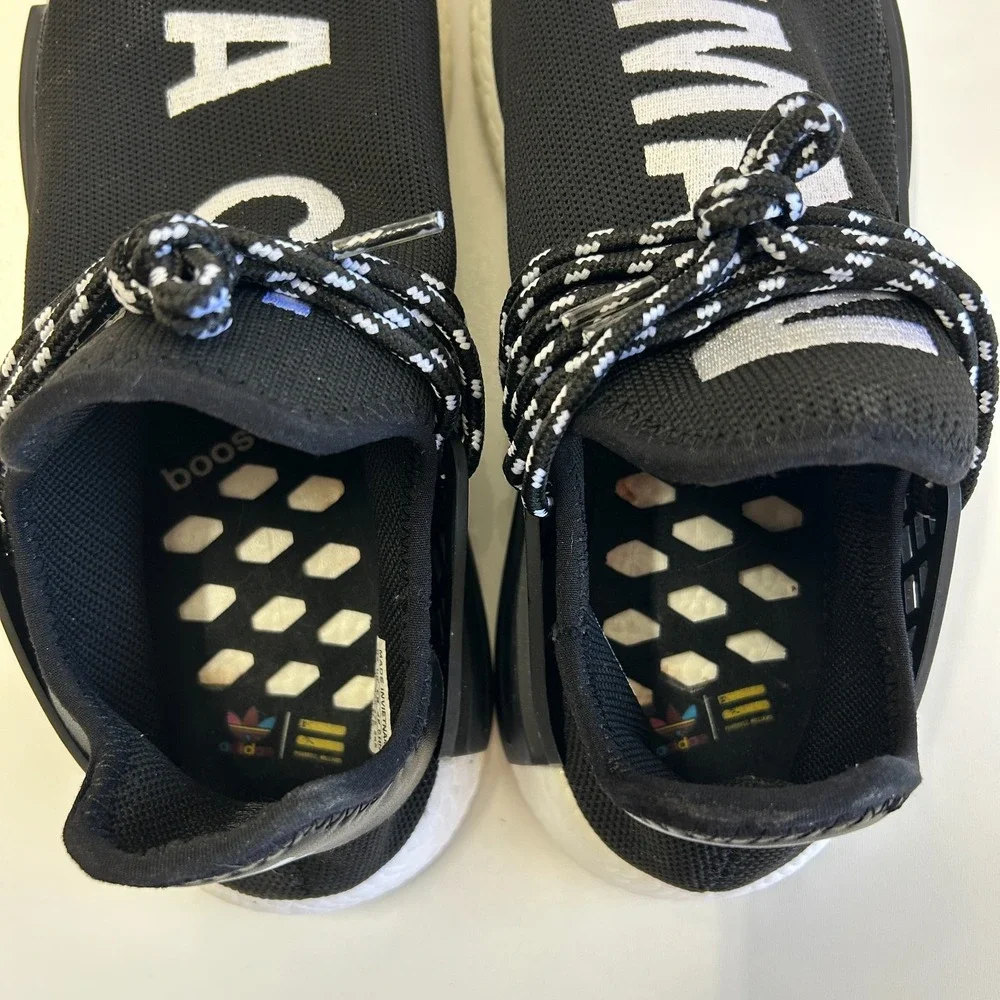 Adidas NMD Human Race Pharrell Williams Black Mens Size 9.5 Sneakers BB6959